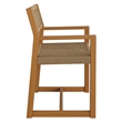 Reed Outdoor Teak Wood Rattan Dining Chair in Natural