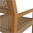 Reed Outdoor Teak Wood Rattan Dining Chair in Natural