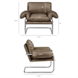 Ansel Vegan Leather Accent Chair in Mushroom