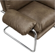 Ansel Vegan Leather Accent Chair in Mushroom