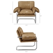 Ansel Vegan Leather Accent Chair in Toast