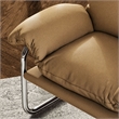 Ansel Vegan Leather Accent Chair in Toast