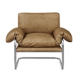 Ansel Vegan Leather Accent Chair in Toast