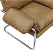 Ansel Vegan Leather Accent Chair in Toast