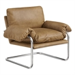 Ansel Vegan Leather Accent Chair in Toast