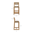 Reed 40 Inch Outdoor Outdoor Teak Wood Counter Stool in Natural
