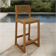 Reed 40 Inch Outdoor Outdoor Teak Wood Counter Stool in Natural