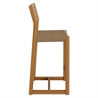 Reed 40 Inch Outdoor Outdoor Teak Wood Counter Stool in Natural