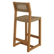 Reed 40 Inch Outdoor Outdoor Teak Wood Counter Stool in Natural