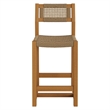 Reed 40 Inch Outdoor Outdoor Teak Wood Counter Stool in Natural