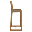 Reed 44 Inch Outdoor Outdoor Teak Wood Rattan Bar Stool in Natural
