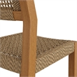 Reed 44 Inch Outdoor Outdoor Teak Wood Rattan Bar Stool in Natural