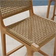 Rowe Outdoor Teak Wood Counter Chairs Set of 2 in Natural
