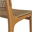 Rowe Outdoor Teak Wood Counter Chairs Set of 2 in Natural