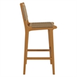 Rowe Outdoor Teak Wood Bar Chairs Set of 2 in Natural