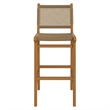 Rowe Outdoor Teak Wood Bar Chairs Set of 2 in Natural