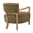 Zinnia Linen Blend Accent Chair in Olive