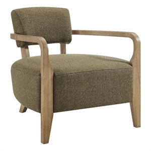 Zinnia Linen Blend Accent Chair in Olive
