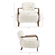 Zinnia Faux Fur Accent Chair in White