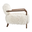 Zinnia Faux Fur Accent Chair in White