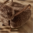 Zinnia Faux Fur Accent Chair in Brown