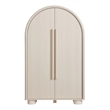 Modway Bellamy Arched Fold-Out Desk Cabinet in Ash