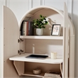 Modway Bellamy Arched Fold-Out Desk Cabinet in Ash