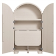 Modway Bellamy Arched Fold-Out Desk Cabinet in Ash