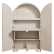 Modway Bellamy Arched Fold-Out Desk Cabinet in Ash