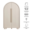 Modway Bellamy Arched Fold-Out Desk Cabinet in Ash