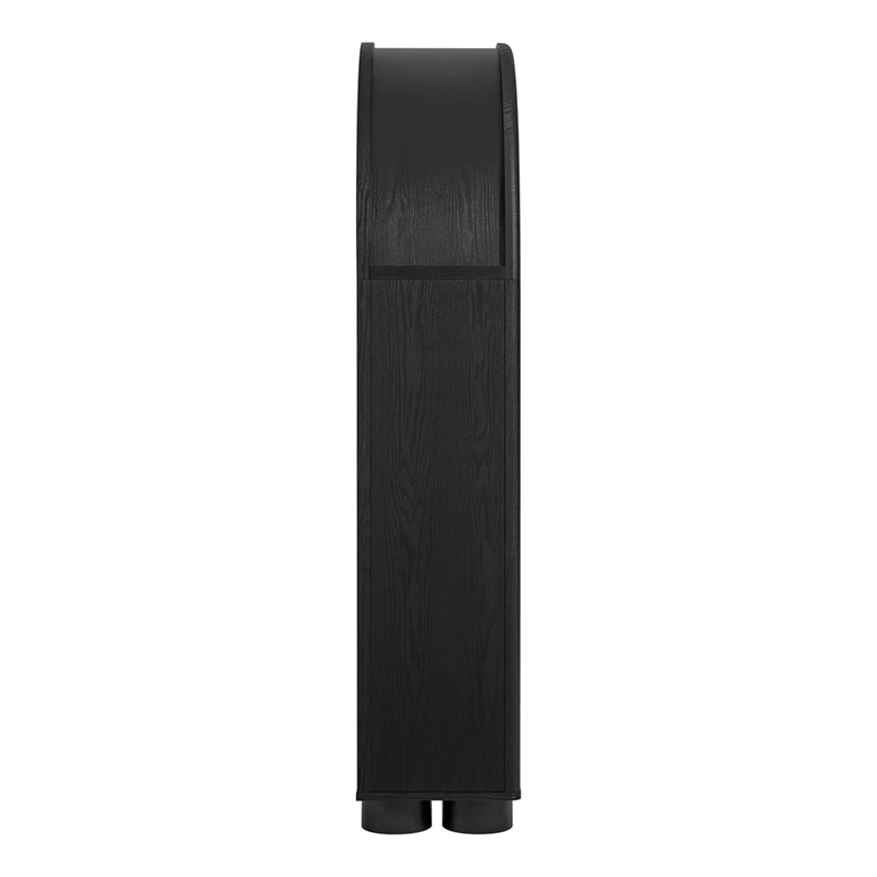 Modway Bellamy Arched Fold-Out Desk Cabinet in Black Oak