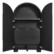 Modway Bellamy Arched Fold-Out Desk Cabinet in Black Oak