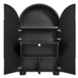Modway Bellamy Arched Fold-Out Desk Cabinet in Black Oak