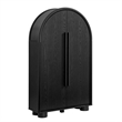 Modway Bellamy Arched Fold-Out Desk Cabinet in Black Oak