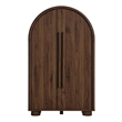 Modway Bellamy Arched Fold-Out Desk Cabinet in Walnut