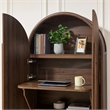 Modway Bellamy Arched Fold-Out Desk Cabinet in Walnut