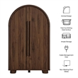 Modway Bellamy Arched Fold-Out Desk Cabinet in Walnut