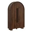 Modway Bellamy Arched Fold-Out Desk Cabinet in Walnut