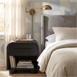 Modway Bellamy Curved 1-Drawer Nightstand in Black Oak