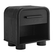 Modway Bellamy Curved 1-Drawer Nightstand in Black Oak
