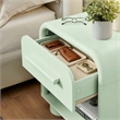 Modway Bellamy Curved 1-Drawer Nightstand in Sage