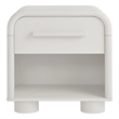 Modway Bellamy Curved 1-Drawer Nightstand in White Matte