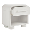 Modway Bellamy Curved 1-Drawer Nightstand in White Matte