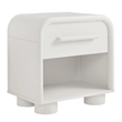 Modway Bellamy Curved 1-Drawer Nightstand in White Matte