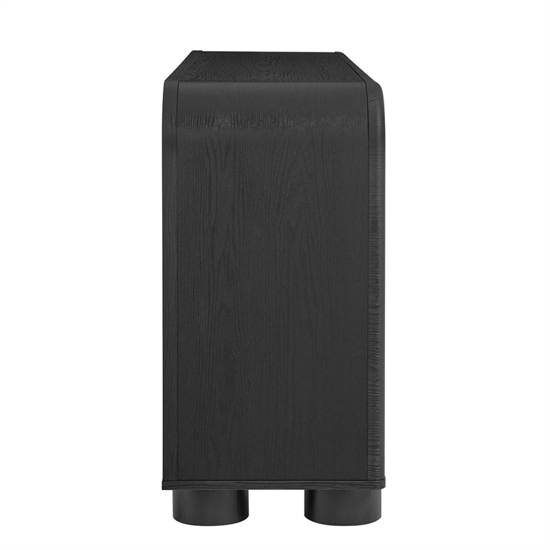 Modway Bellamy Curved 6-Drawer Dresser in Black Oak