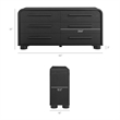 Modway Bellamy Curved 6-Drawer Dresser in Black Oak