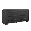 Modway Bellamy Curved 6-Drawer Dresser in Black Oak