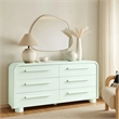 Modway Bellamy Curved 6-Drawer Dresser in Sage