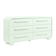 Modway Bellamy Curved 6-Drawer Dresser in Sage