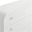Modway Bellamy Curved 6-Drawer Dresser in White Matte